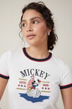 Mickey Fitted Longline Graphic Tee, LCN DIS MICKEY SAILBOAT/ VINTAGE WHITE - alternate image 4