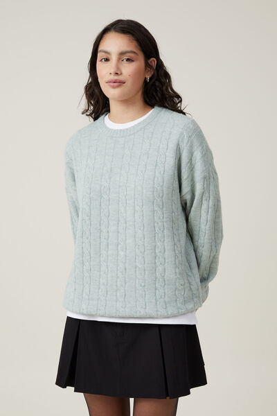 Luxe Pullover, MEADOW MIST CABLE