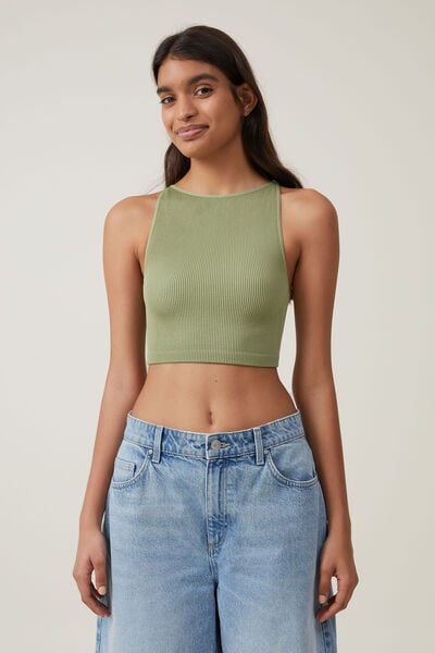 Crop Tops, Seamless, cotton, knitted