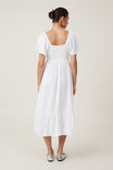 Violet Shirred Midi Dress, WHITE - alternate image 3