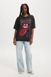 Rolling Stones Boxy Graphic Tee, LCN BR ROLLING STONES VOODOO/ WASHED BLACK - alternate image 2