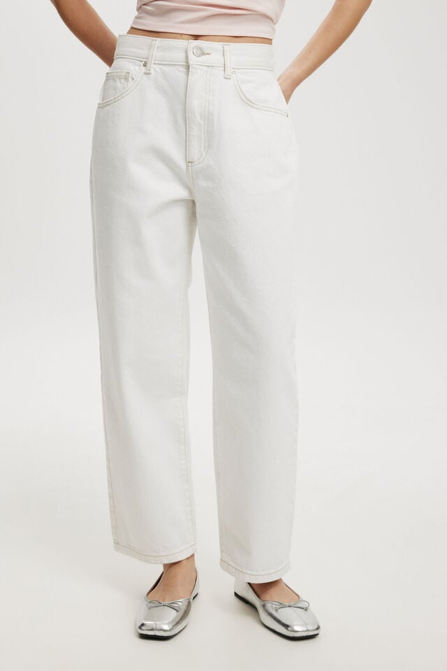 Straight Crop Jean, VINTAGE WHITE