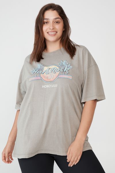 Curve Special Edition Graphic License Tee, LCN HR HARD ROCK HONOLULU/THUNDER GREY