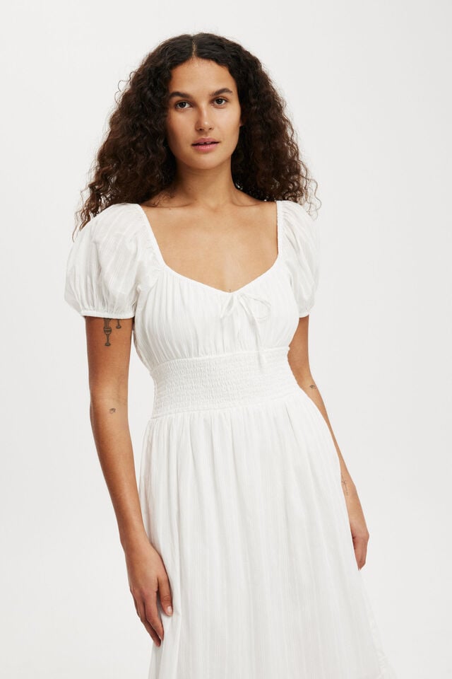 Charlotte Maxi Dress, WHITE TEXTURE