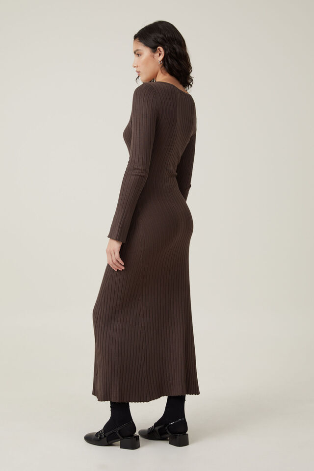 Vestido - Urban Knit Maxi Dress, ESPRESSO