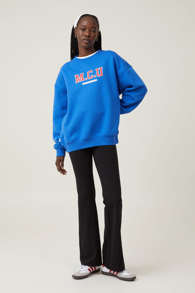 Classic Fleece Graphic Crew Sweatshirt, MCU / PACIFIC BLUE