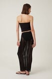 Leila Ladder Yarn Maxi Skirt, BLACK - alternate image 2