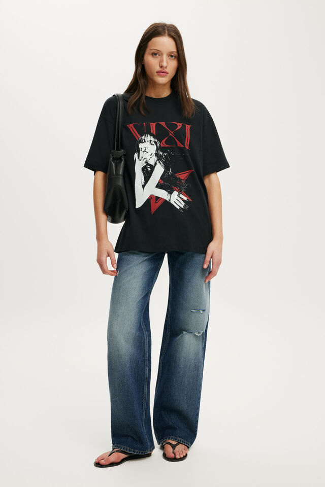 Lisa Music Boxy Graphic Tee, LCN COR LISA ALTER EGO / BLACK
