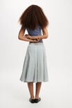 Saia - Margot Godet Midi Skirt, LENI STRIPE BLUE/ ECRU - vista alternativa 2