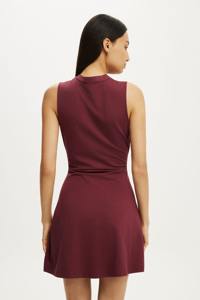 Kira Keyhole Mini Dress, SOUR CHERRY