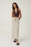 Saia - Crochet Knit Maxi Skirt, MID TAUPE/ STONE - vista alternativa 1