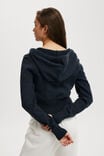 Double Zip Hoodie, INK NAVY - alternate image 3