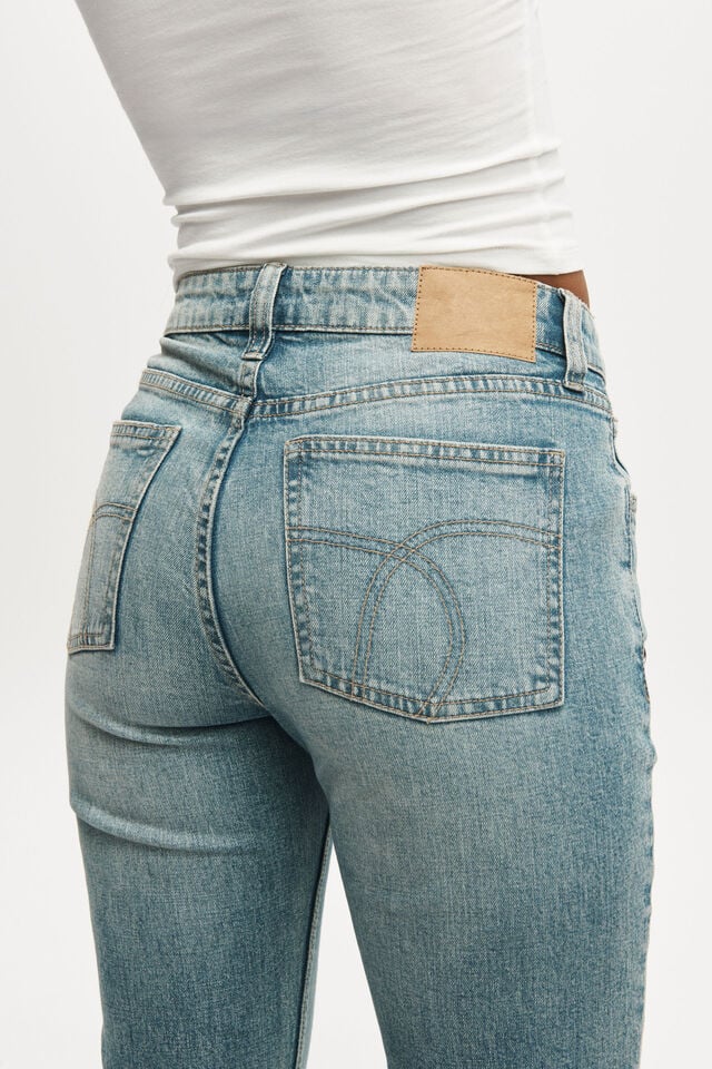 Stretch Bootcut Flare Jean, JEWEL BLUE