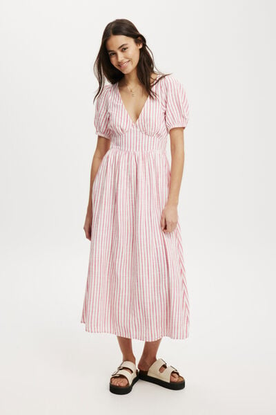 Tyler Maxi Dress, RED/PINK STRIPE