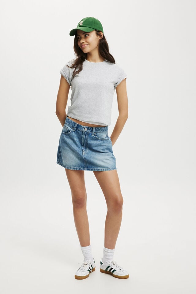 Original Denim Mini Skirt, DREAM BLUE