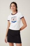 Mickey Fitted Longline Graphic Tee, LCN DIS MICKEY SAILBOAT/ VINTAGE WHITE - alternate image 1