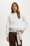 Boxy Crew Neck Sweatshirt, LIGHT GREY MARLE - example image 4
