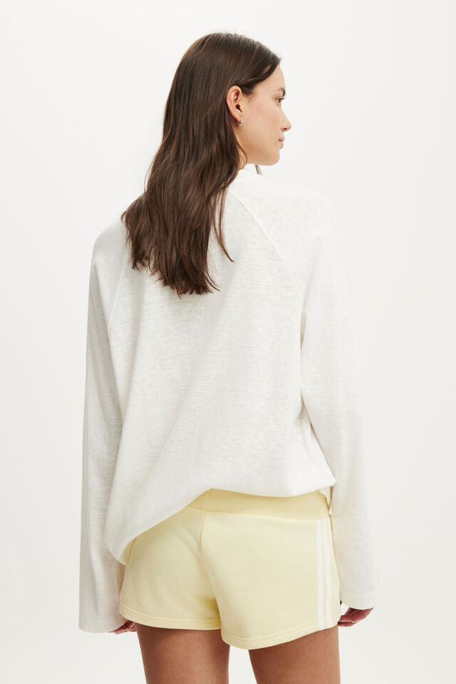 Micro Sweatshort, WHIPPED BUTTER/STRIPE