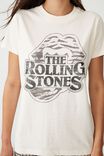 Classic Rolling Stones T Shirt, LCN BR ROLLING STONES MONO ZEBRA/WHITE SAND