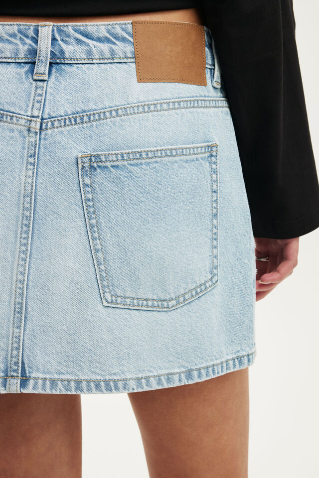 Original Denim Mini Skirt, LAUREL BLUE