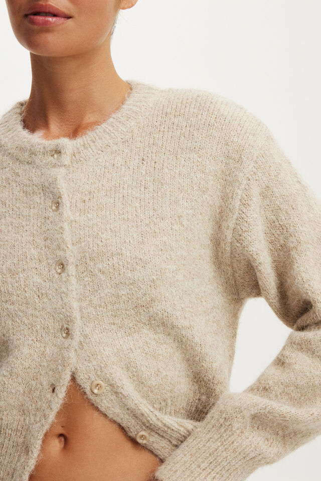 Luxe Dreamy Crew Cardi, CHAI DUST MARLE