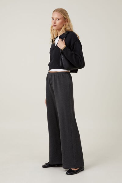 Lightweight Straight Sweatpant, CHARCOAL MARLE