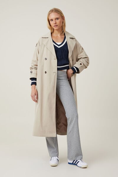 Lottie Trench Coat, MID TAUPE