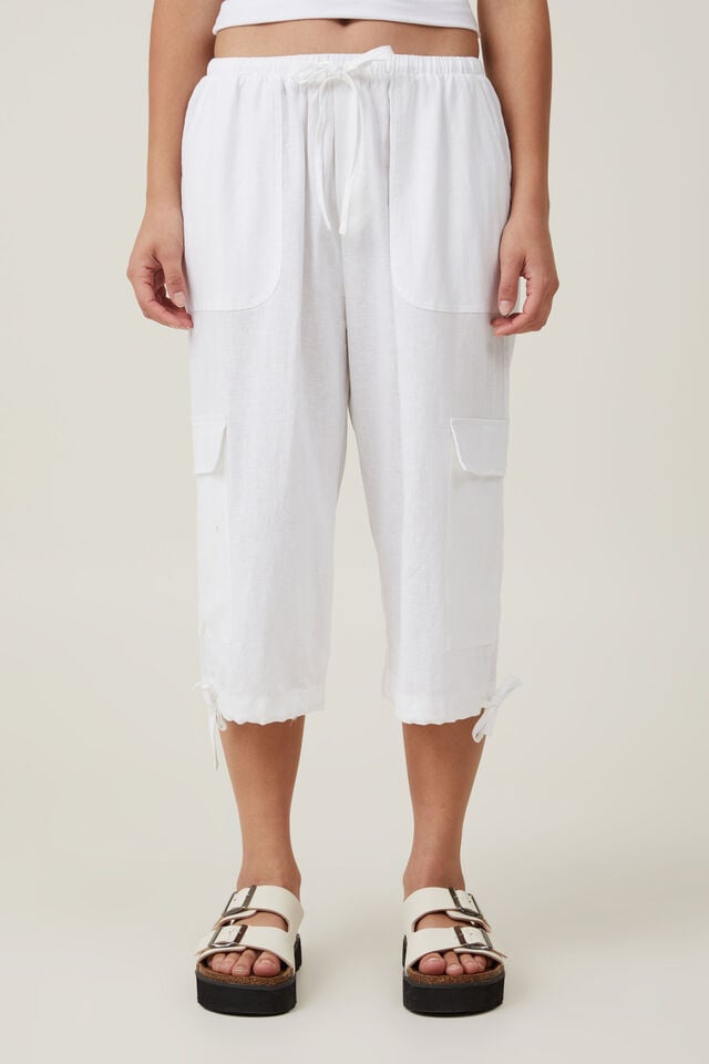 NEW Nivo Ladies Ninette Pull On Capri Golf Pants White NI0210411-100 Size 6  10
