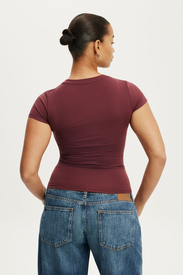 Hold Me Short Sleeve Crew Neck, SOUR CHERRY