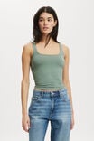 All Day Square Neck Tank, JADED GREEN - alternate image 1