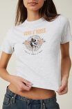 Fitted Music Graphic Longline Tee, LCN BR GUNS N ROSES SWEET CHILD RS/GREY MARLE - alternate image 4