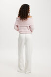 Classic Fleece Wide Leg Sweatpant, WHITE - alternate image 2