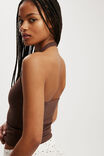 All Day V Neck Halter, CHOCOLATE - alternate image 4