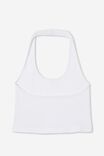 Seamless Stacey Halter Neck Top, WHITE