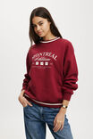 Classic Fleece Graphic Crew Sweatshirt, MONTREAL / CHERRY ROUGE - alternate image 1