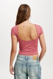 Cleo Low Back Tee, SUGAR PLUM - alternate image 3