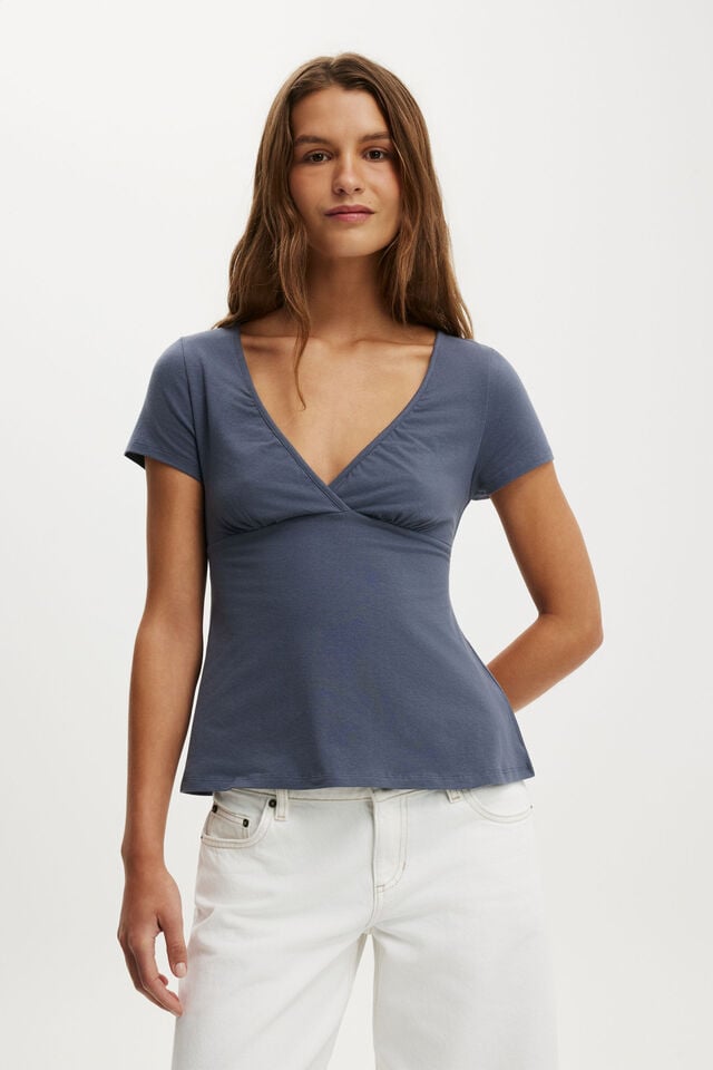 Lucy Babydoll Tee, COLLEGIATE NAVY