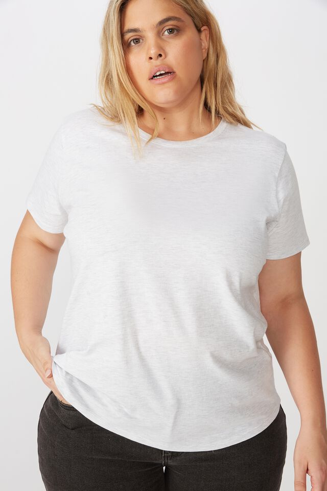 Curve The One Crew Tee, SILVER MARLE