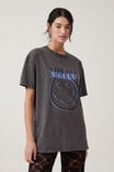 Camiseta - Nirvana Oversized Graphic Tee, LCN MT NIRVANA SMILEY/ GRAPHITE - vista alternativa 1