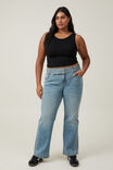 Stretch Bootcut Flare Jean, LAKE BLUE/EYELET BELT - alternate image 2