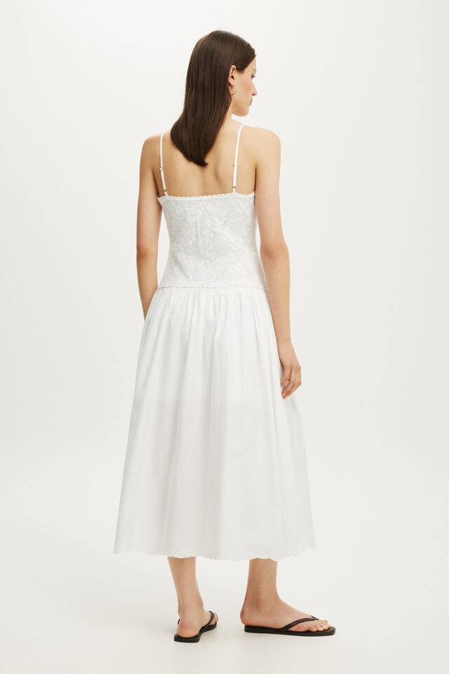 Eloise Crochet Maxi Dress, WHITE