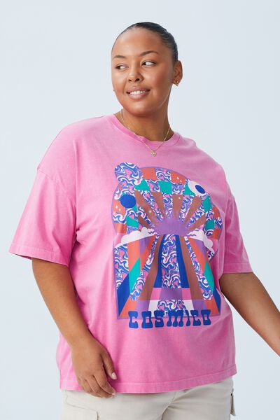 Curve Dad Graphic Tee, COSMICO/STUDIOUS PINK