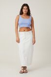 The One Organic Rib Crop Tank, FROSTED BLUE - alternate image 2