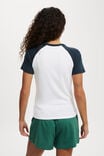 Camiseta - Fitted Graphic Rib Raglan Longline Tee, BARCELONA/WHITE - vista alternativa 3