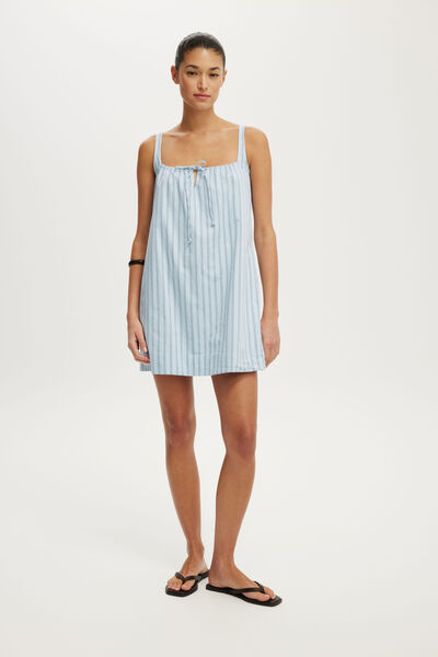 Willow Mini Dress, HOLLY STRIPE SEASIDE BLUE