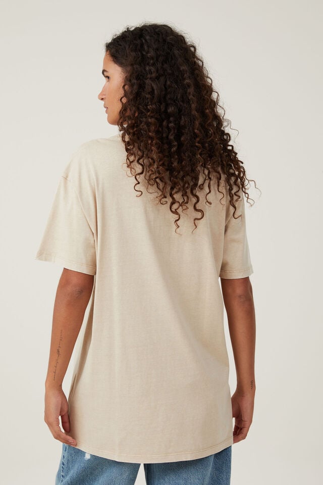 The Oversized Hip Hop Tee, LCN BR BOB MARLEY ROOTS/MID TAUPE