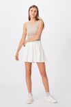 Pleated Tennis Mini Skirt, WHITE - alternate image 2