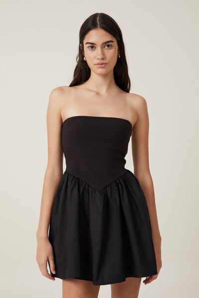 Romee Tube Mini Dress, BLACK