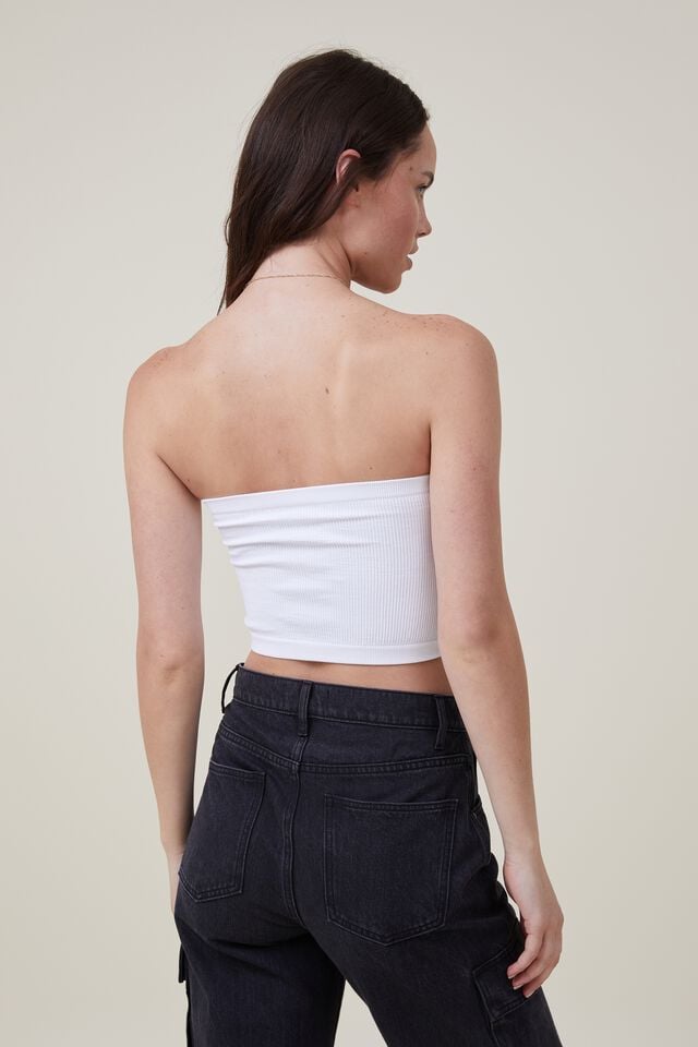 STRETCH IS COMFORT Women's Cotton Strapless Long Tube Top