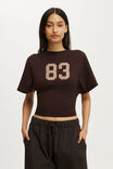 Graphic Batwing Short Sleeve Tee, 83/ DARK OAK - example image 1